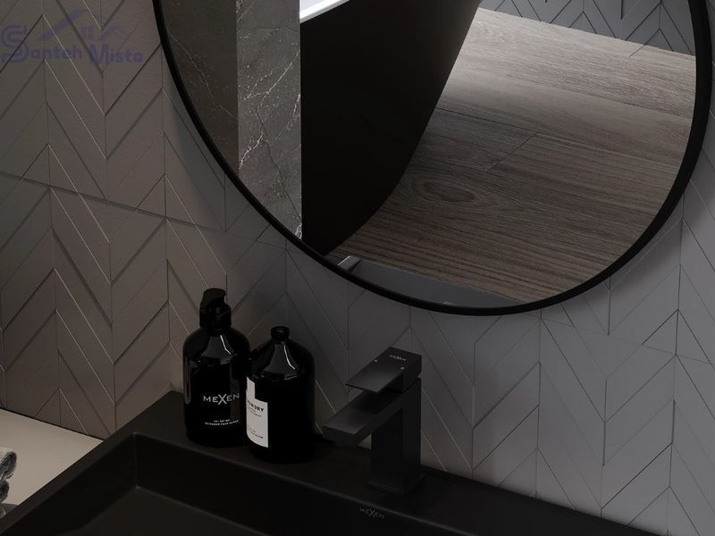 Зеркало MEXEN LOFT 95 BLACK круглое MEX-9850-095-095-000-70 фото