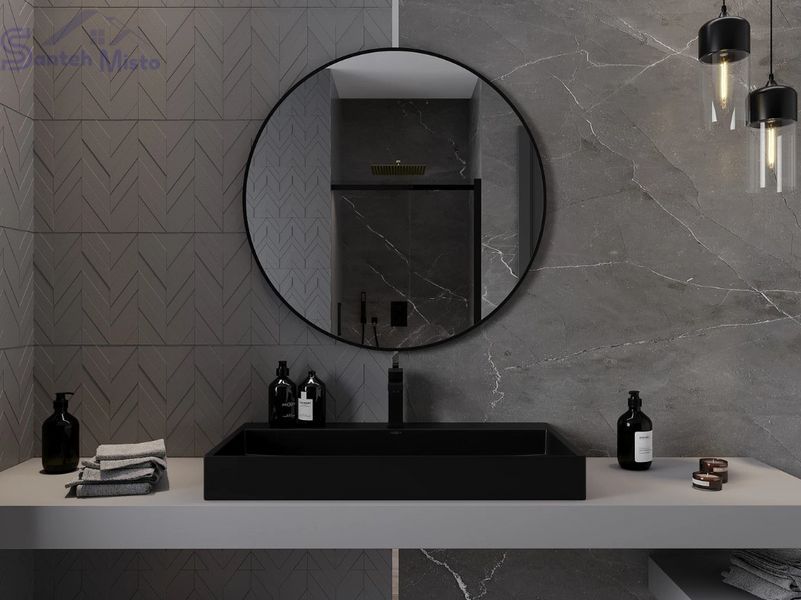 Зеркало MEXEN LOFT 95 BLACK круглое MEX-9850-095-095-000-70 фото