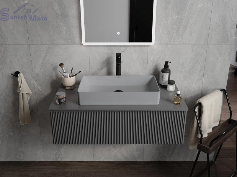 Умивальник (раковина) MEXEN NADIA 60 LIGHT GREY MATT сірий накладний MEX-21616061 фото