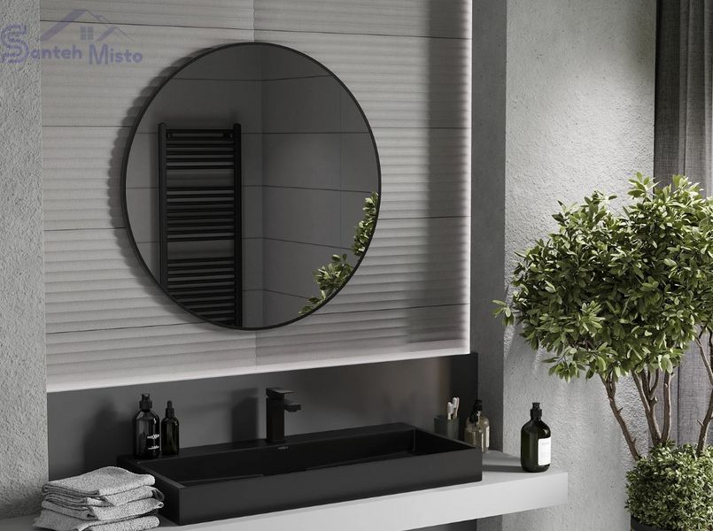 Зеркало MEXEN LOFT 95 BLACK круглое MEX-9850-095-095-000-70 фото