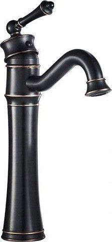Змішувач для раковини (умивальника) REA VINTAGE OLD BLACK чорний високий REA-B0227 фото