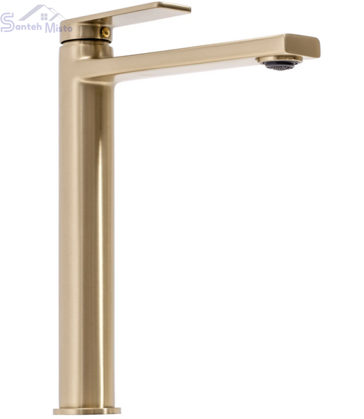 Змішувач для раковини (умивальника) REA VERSO BRUSHED GOLD високий * REA-B6564 фото
