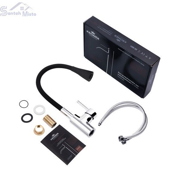 Змішувач для кухні Kroner KRP K&uuml;che - C031BLK CV024338 фото