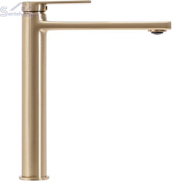 Змішувач для раковини (умивальника) REA VERSO BRUSHED GOLD високий * REA-B6564 фото