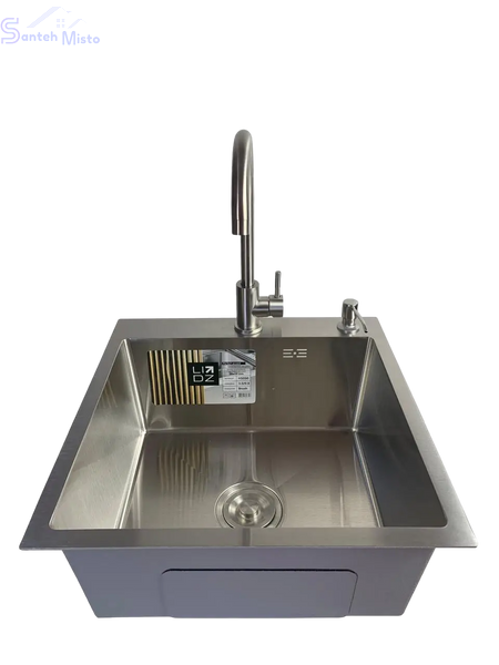 Мойка для кухни Lidz Handmade H5050 Brushed Steel 3,0/1,0 мм SM551 фото