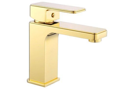 Змішувач для раковини (умивальника) MEXEN CETUS GOLD золотий низький MEX-744300-50 фото
