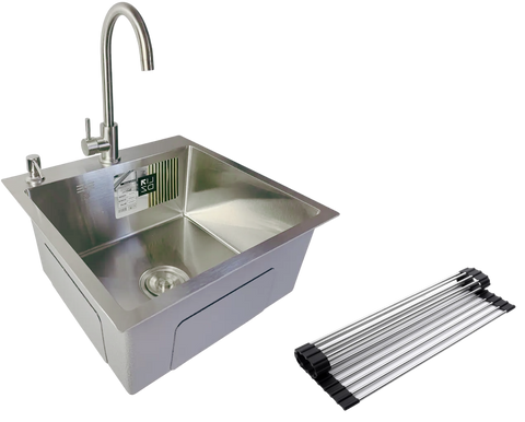 Мойка для кухни Lidz Handmade H5050 Brushed Steel 3,0/1,0 мм SM551 фото