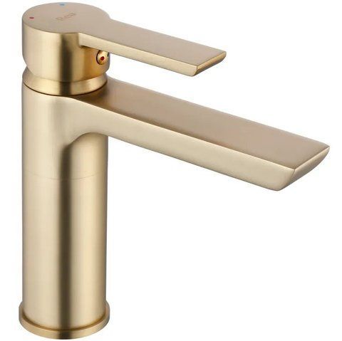 Змішувач для раковини (умивальника) REA ARGUS BRUSHED GOLD золотий матовий низький REA-B6410 фото