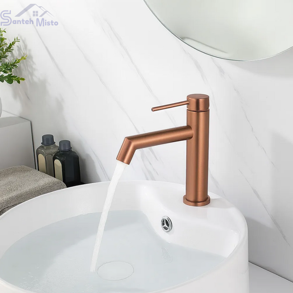 Смеситель для раковины (умывальника) REA FOSS BRUSHED COPPER низкий REA-B2085 фото
