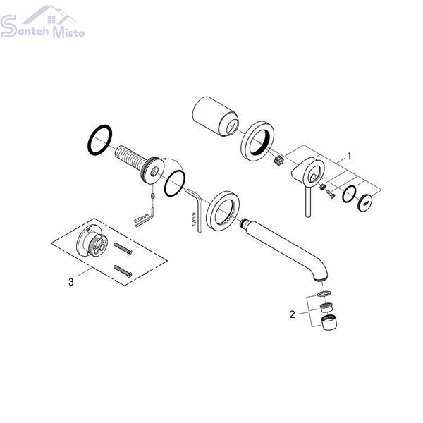 Смеситель для раковины Grohe BauClassic 2029200C CV032455 фото