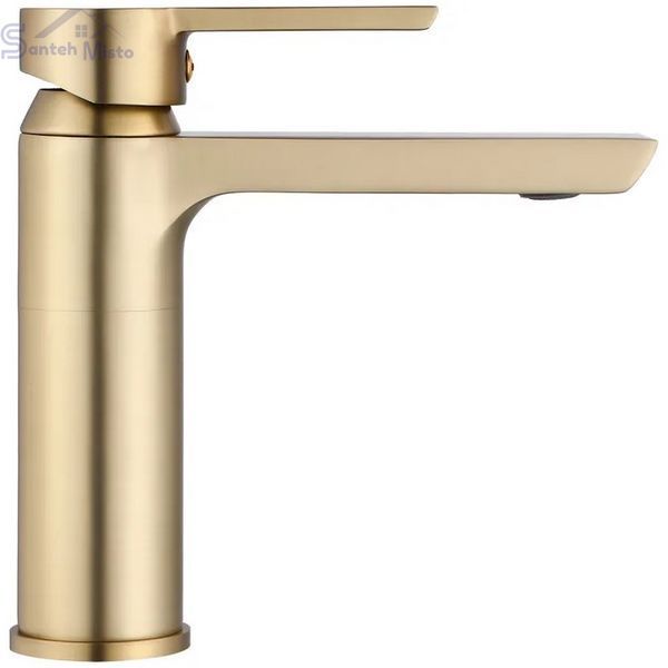 Змішувач для раковини (умивальника) REA ARGUS BRUSHED GOLD золотий матовий низький REA-B6410 фото
