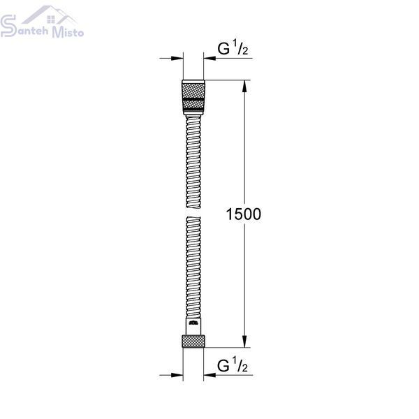 Шланг для душа Grohe VitalioFlex Metal Long-Life TwistStop 1500 мм 22101000 CV033724 фото