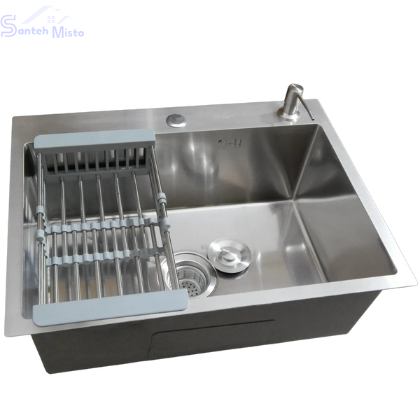 Комплект кухонної мийки Kraft KRF 6045 DECOR (3.0/1.0 мм) SM5009 фото