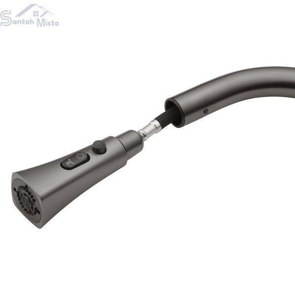 Комплект кухонної мийки Kroner KRP Derby - 60х50HM PVD (2,5/0,5 мм) DEKOR SM8055 фото