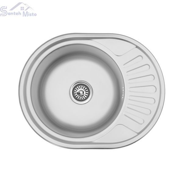 Кухонна мийка Kroner KRP Satin - 5745 (0.8 мм) CV022775 фото