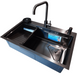 Комплект кухонної мийки Kraft HM 6845 NANO BLACK SM6845 фото 4