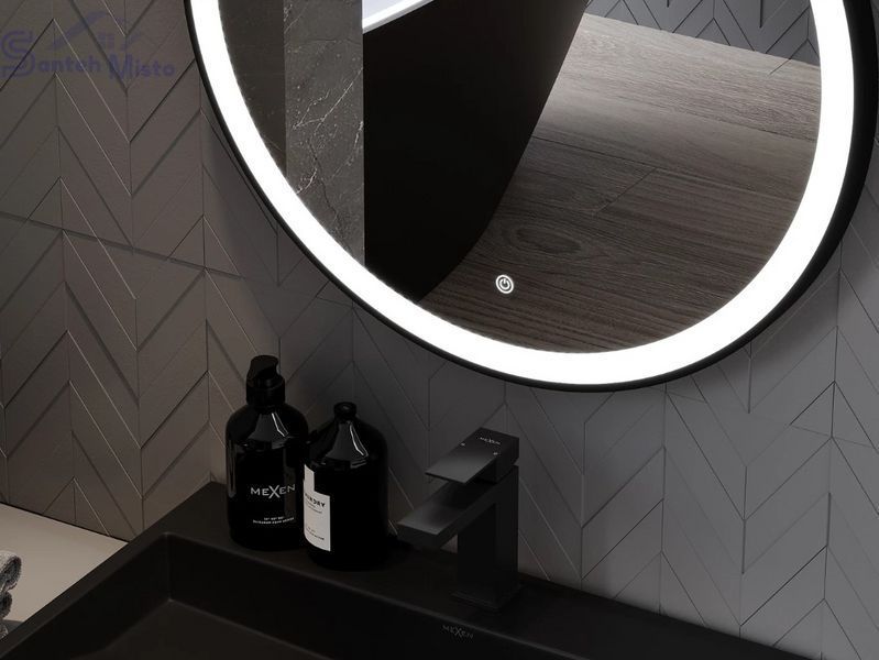 Дзеркало MEXEN ESSO 60 BLACK LED кругле MEX-9825-060-060-611-70 фото