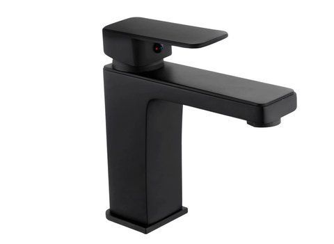 Змішувач для раковини (умивальника) MEXEN CETUS BLACK чорний низький MEX-744300-70 фото