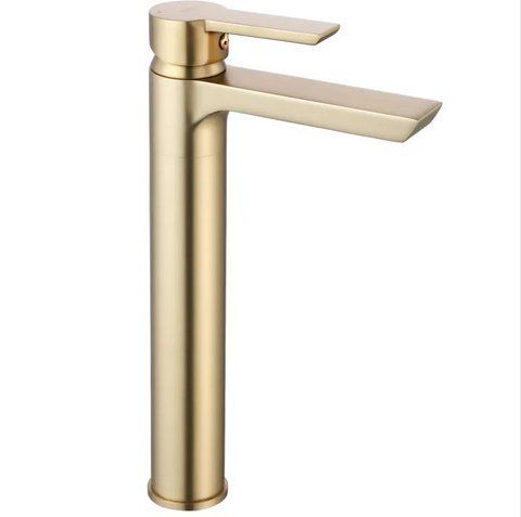 Змішувач для раковини (умивальника) REA ARGUS BRUSHED GOLD високий * REA-B6412 фото