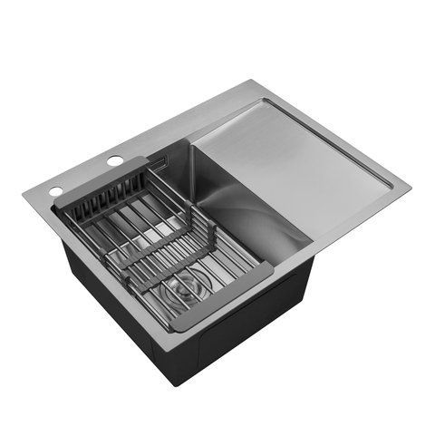 Кухонная мойка Kraft Handmade - 650х480 LB PVD (3.0/1.0 мм) SM5702 фото