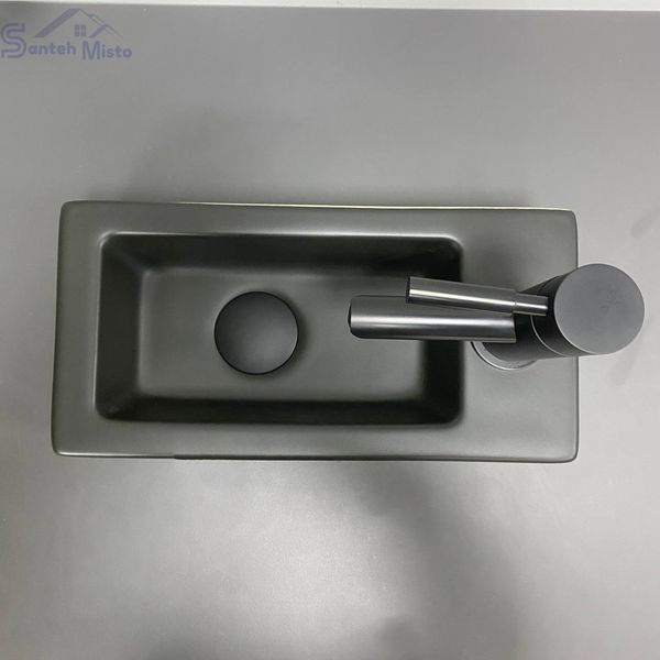 Умивальник (раковина) VBI KOMO L BLACK MATT накладний підвісний VBI-015615 фото