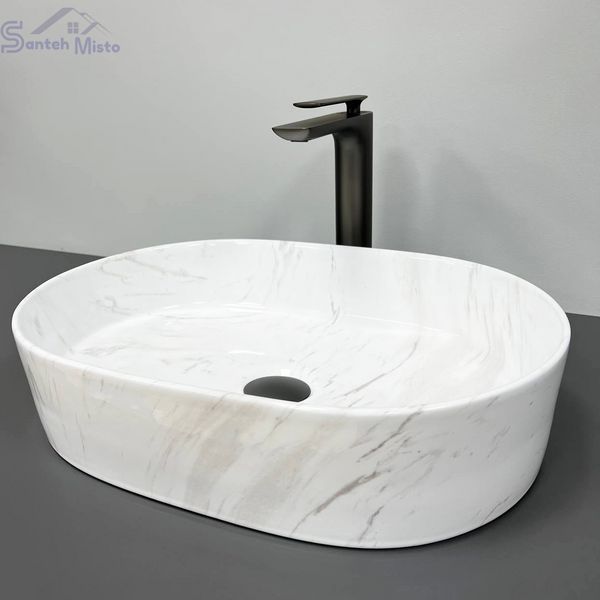 Умивальник (раковина) VBI VERONA 50 NATURE MARMO GLOSSY накладний VBI-011315 фото