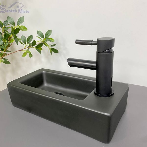 Умивальник (раковина) VBI KOMO L BLACK MATT накладний підвісний VBI-015615 фото