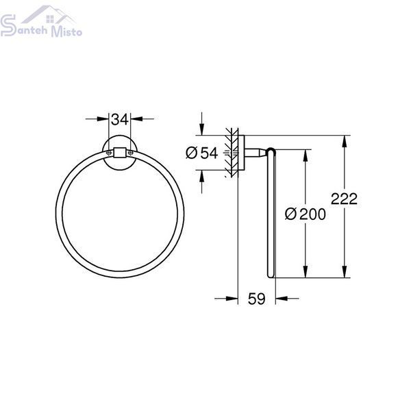 Тримач для рушників Grohe QuickFix Start Cosmopolitan 41167000 CV031780 фото