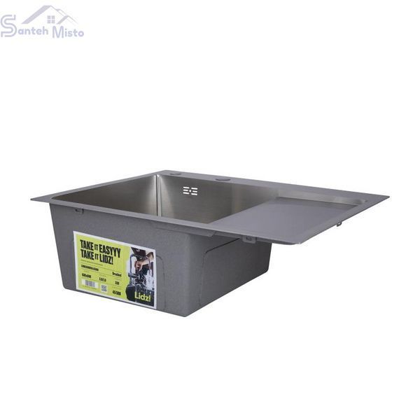 Мойка для кухни интегрированная Lidz Handmade H6350R крыло справа (LDH6350BRUR45587) Brushed Steel 3,0/1,0 мм SD00051711 фото