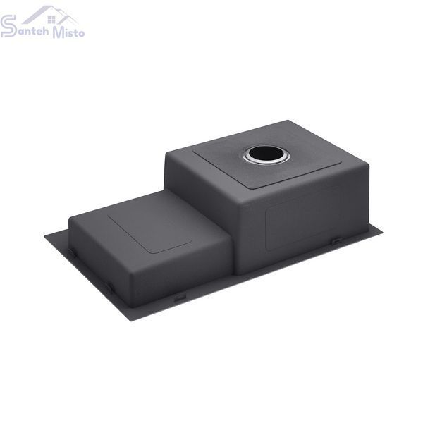Кухонна мийка Kraft Handmade HM78х48 AR satin(3.0/1.0 мм) крило зліва SM12 фото