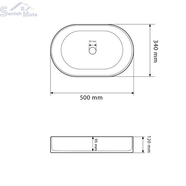 Умивальник (раковина) VBI VERONA 50 NATURE MARMO GLOSSY накладний VBI-011315 фото