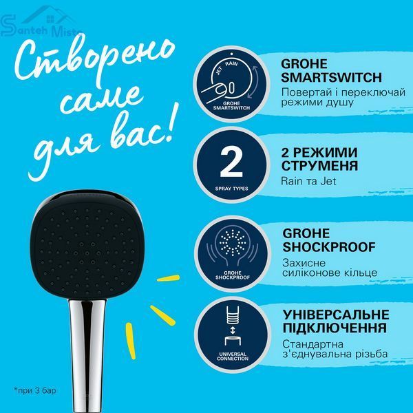 Смеситель для ванны Grohe QuickFix Dice BF101872VC CV036649 фото