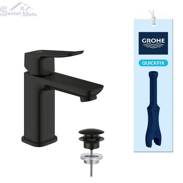 Смеситель для раковины Grohe QuickFix Dice ES S-Size 1018612430 с донным клапаном CV036204 фото
