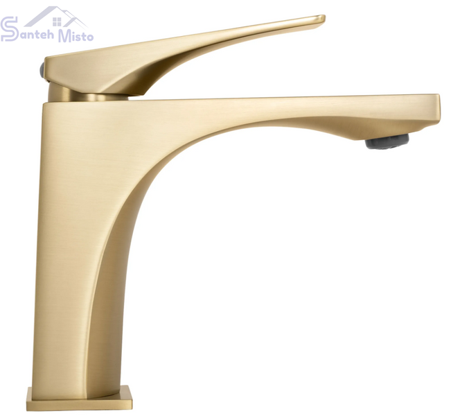 Смеситель для раковины (умывальника) REA JOE BRUSHED GOLD низкий REA-B8990 фото