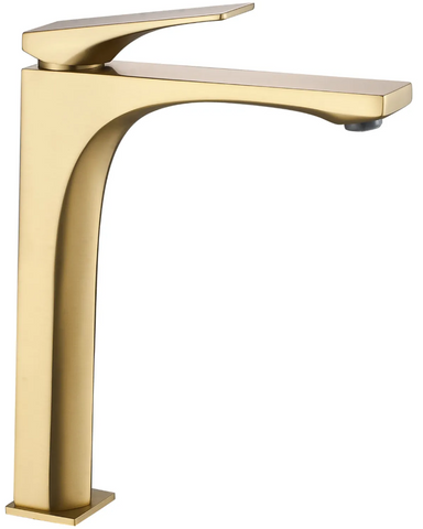 Змішувач для раковини (умивальника) REA JOE BRUSHED GOLD високий REA-B8991 фото