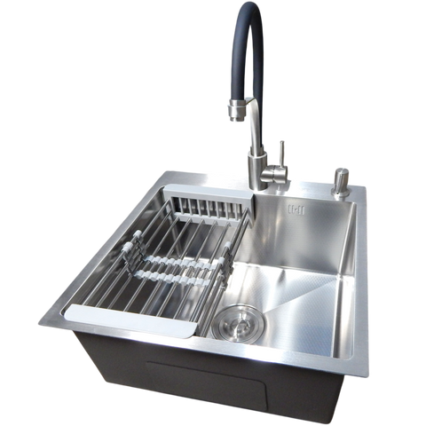 Комплект кухонной мойка Kraft KRF 5050 decor (3.0/1.0 мм) SM203704 фото