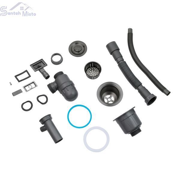 Кухонна мийка Kroner KRP Schwarze - 4545HM PVD (3.0/1.0 мм) CV033856 фото