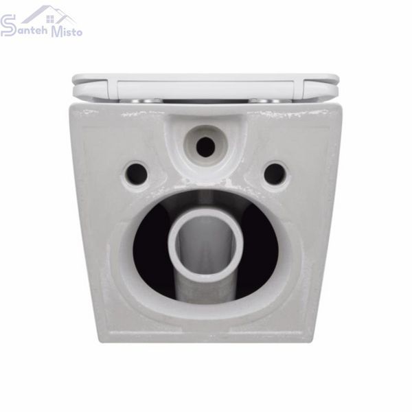 Унітаз підвісний Jay Rimless 485&times;360&times;320 мм, White, з сидінням Slim Duroplast/ Soft-close/ Quick Relase QT07335177RW Qtap SD00054231 фото