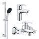 Набор смесителей 3 в 1 для ванной комнаты Grohe QuickFix StartEdge S-Size UA202501SE CV030624 фото 1