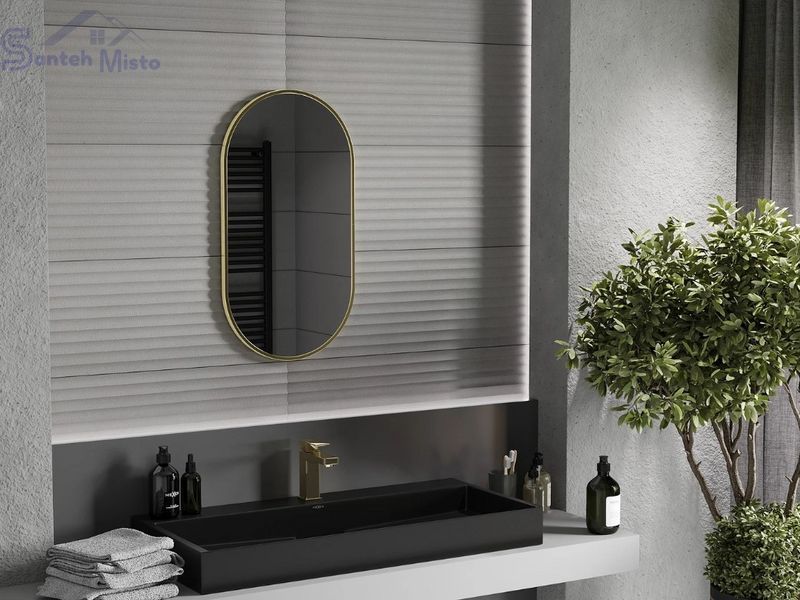 Зеркало MEXEN LOFT 75x40 GOLD овальное MEX-9851-075-040-000-50 фото