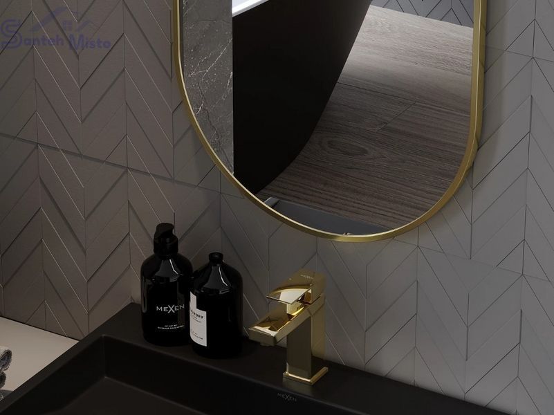 Зеркало MEXEN LOFT 75x40 GOLD овальное MEX-9851-075-040-000-50 фото