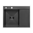 Кухонна мийка Kroner KRP Schwarze - 6350LHM PVD (3.0/1.0 мм)