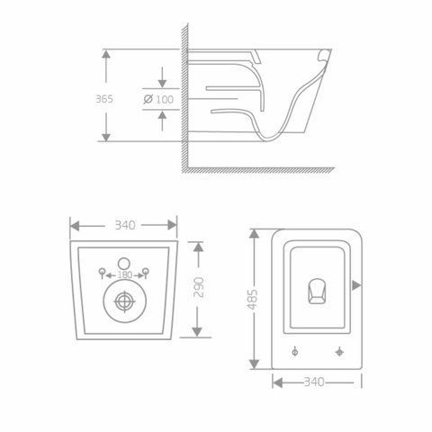 Унітаз підвісний Crow Rimless 485х340х330 мм, White, з сидінням Slim Duroplast/ Soft-close/ Quick Release QT05335171RW Qtap SD00054228 фото