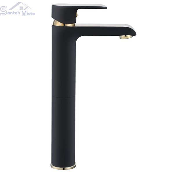 Смеситель для раковины (умывальника) REA BLOOM BLACK GOLD высокий REA-B9936 фото