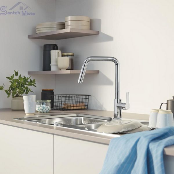 Смеситель для кухни с выдвижным изливом Grohe QuickFix Start 30631000 CV036255 фото