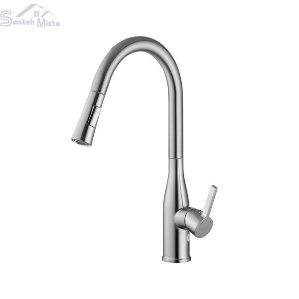 Смеситель для кухни с выдвижным изливом Pllen&oacute; Lazio ST02 spazzolato ST430002 фото