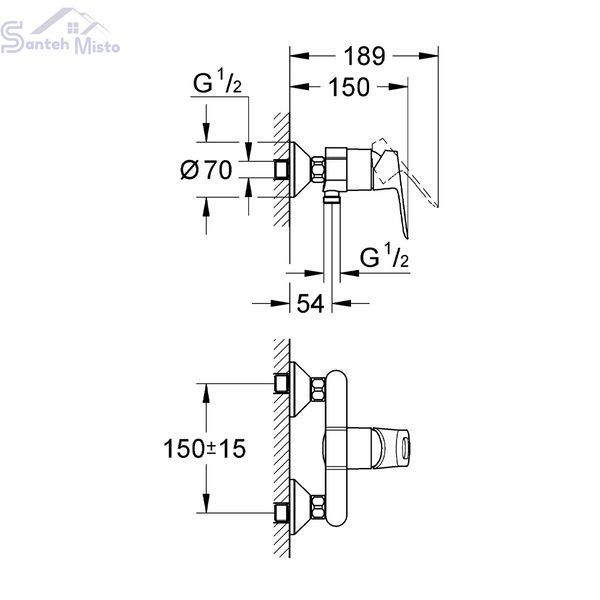 Змішувач для душу Grohe BauLoop 23340000 CV031166 фото