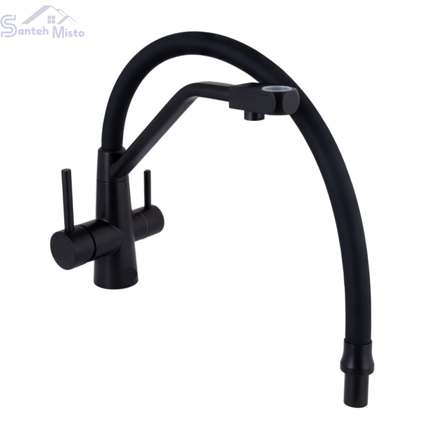 Комплект кухонной мойки Kraft NANO BLACK PVD HS60*50 Декор (3.0/1.0 мм) SM2349 фото