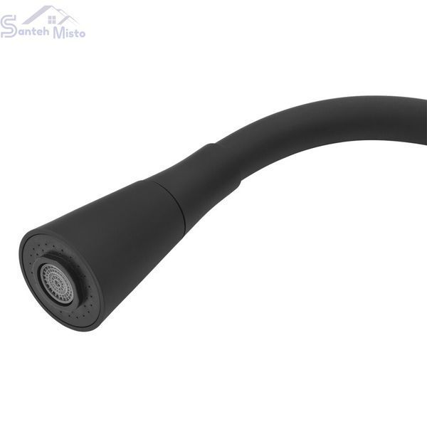 Комплект кухонної мийки KRAFT Handmade NANO BLACK PVD  графіт HS 5448 Декор (3.0/1.0 мм)+Змішувач для кухні Kroner KRP Edelstahl Klassisch &ndash; PVD031BLK SM50619 фото