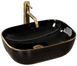 Умывальник (раковина) REA BELINDA BLACK GOLD EDGE накладной * REA-U8796 фото 1